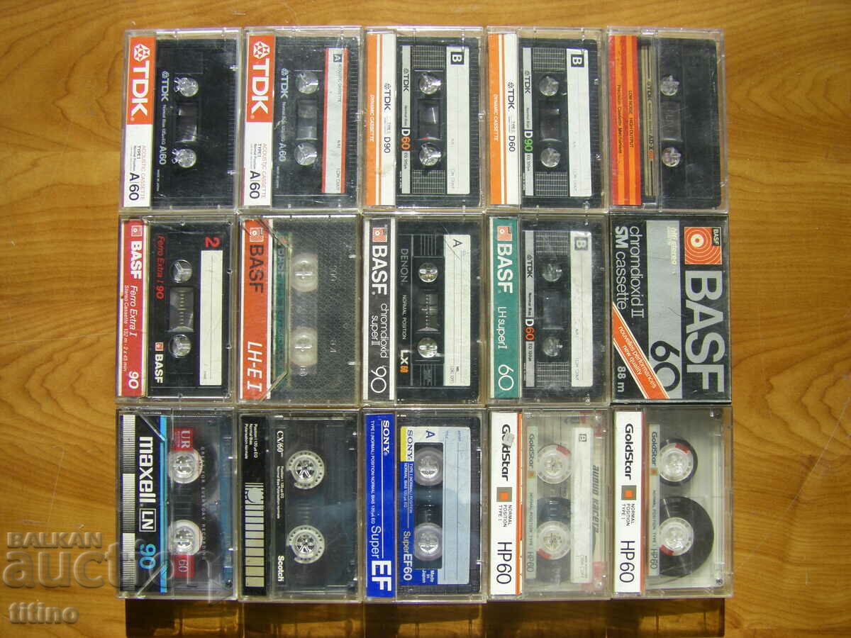 Аудиокасети от марките TDK ,MAXELL,SONY ,BASF и SCOTCH