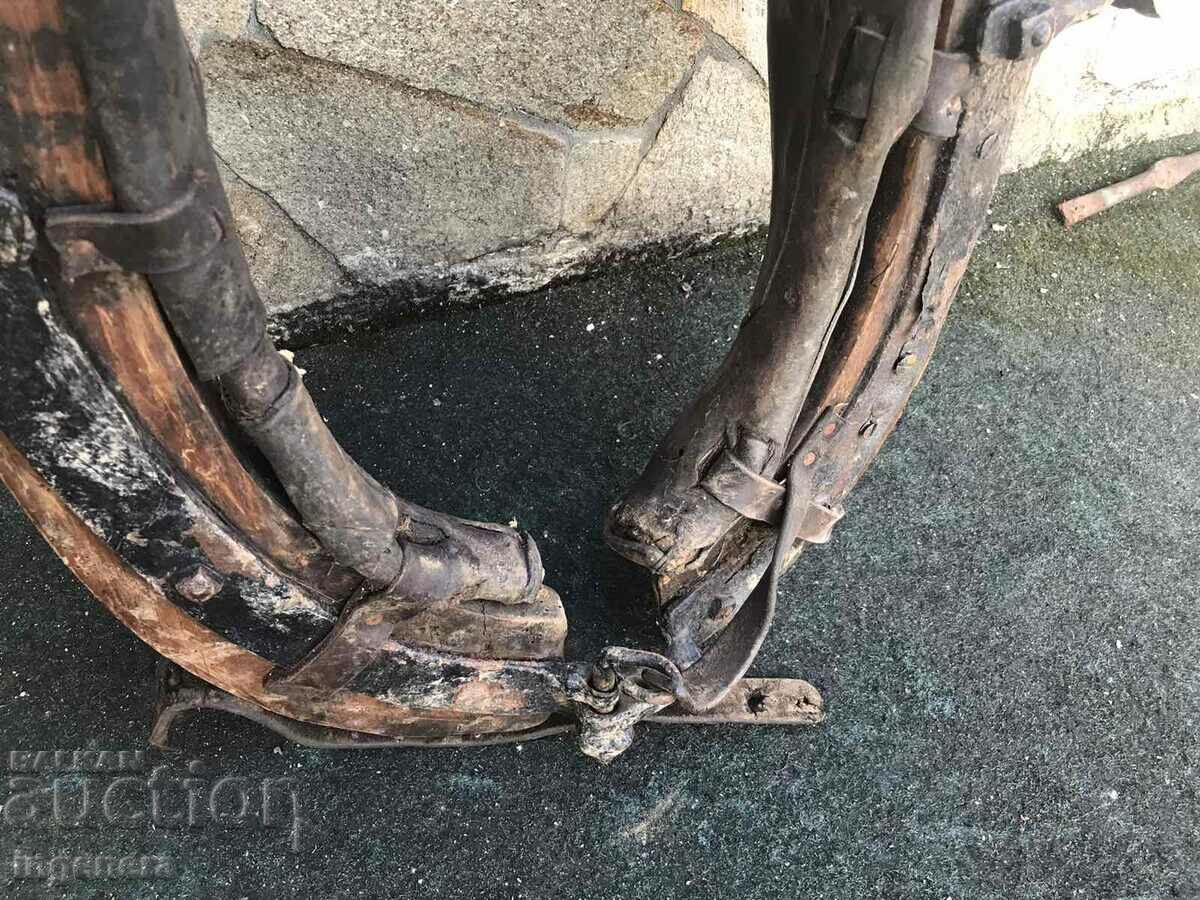 HARNESS HORSE LEATHER WOOD METAL HARNESS - 7