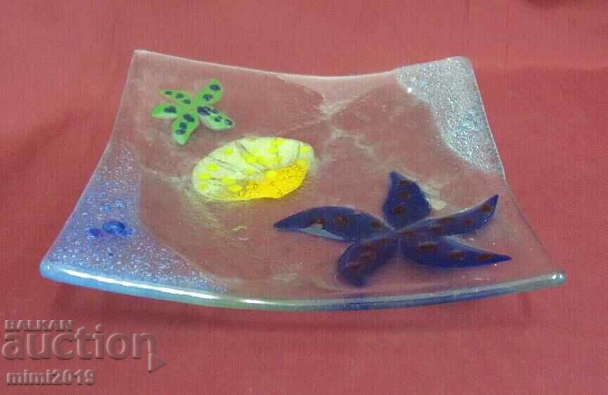 Auction  Decoration, Bowl, Tray Morano Crystal Glass