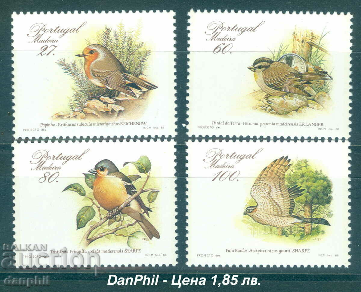 Portugal Madeira 1988 "Birds", clean series, unmarked