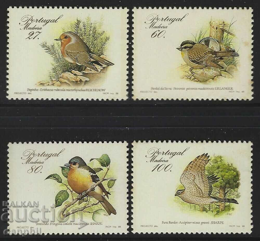 Portugal Madeira 1988 "Birds", clean series, unmarked