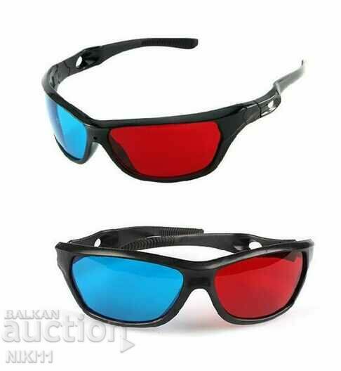 Auction  Classic 3D Anaglyph glasses red and blue glass