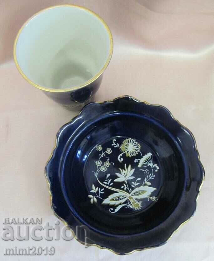 Vintich Porcelain Cup and Saucer marked - 5 Vintich Porcelain Cup and Saucer marked - 5