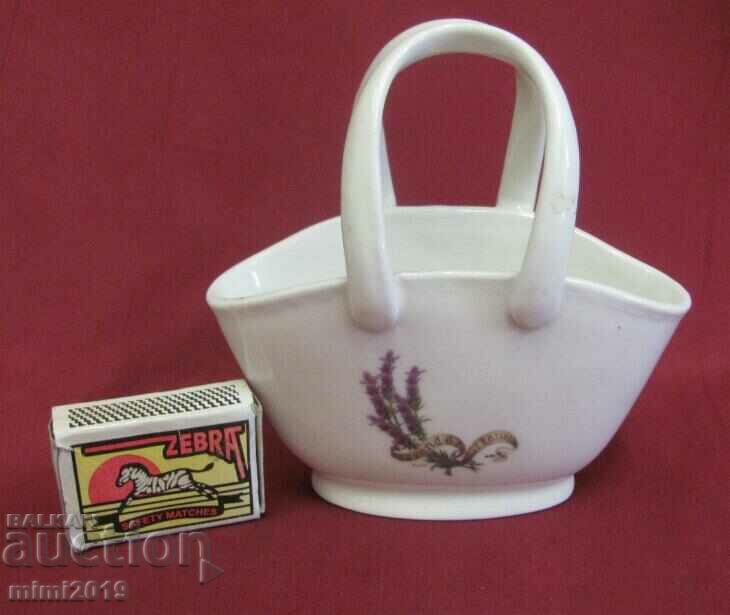 Vintich Porcelain Basket, Decoration Paris - 7