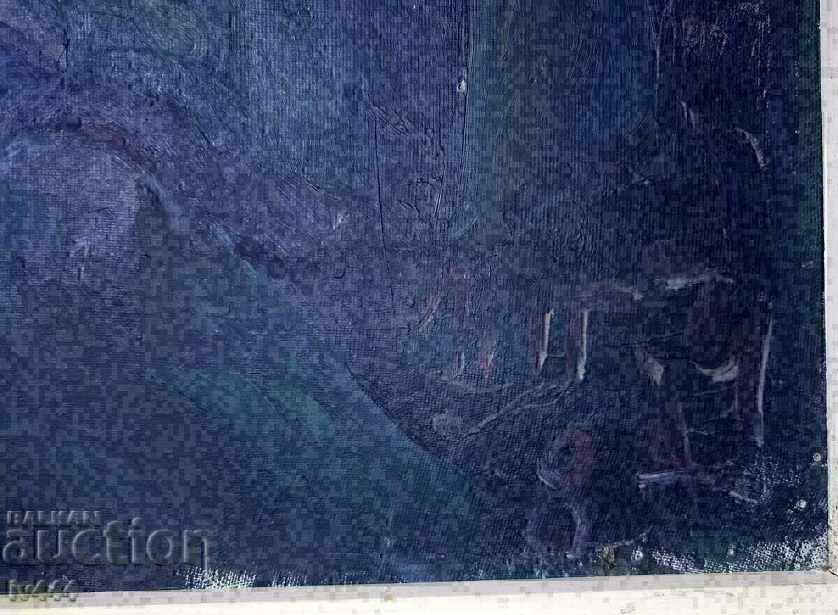 LYUBEN PETROV HUGE OLD BULGARIAN PAINTING - VRAH ORELA '84 with price 9000.00 BGN | € 4601.63 LYUBEN PETROV HUGE OLD BULGARIAN PAINTING - VRAH ORELA '84 with price 9000.00 BGN | € 4601.63