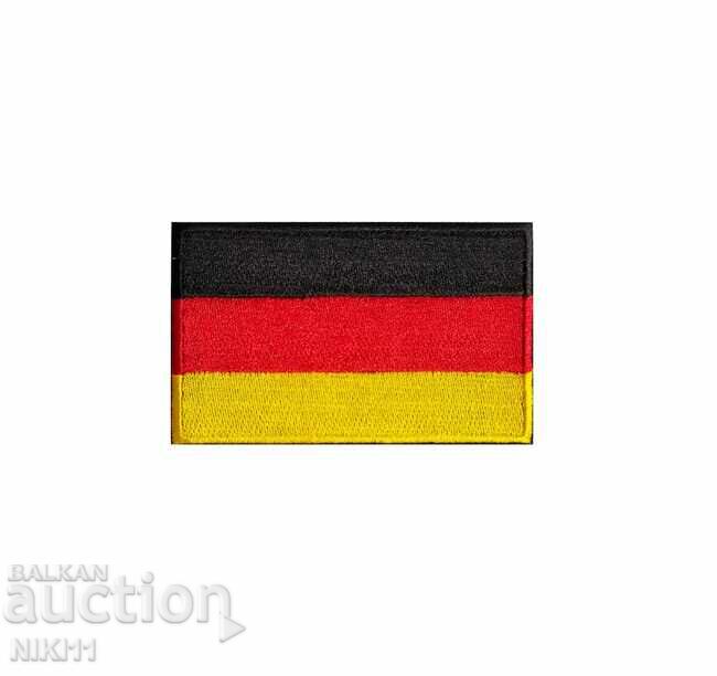 Patch with Germany embroidery, German flag with Velcro with price 5.00 BGN | € 2.56 Patch with Germany embroidery, German flag with Velcro with price 5.00 BGN | € 2.56