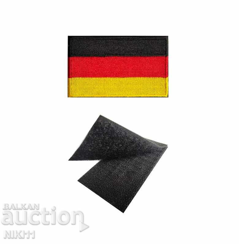 Petic cu broderie Germania, steag german cu Velcro