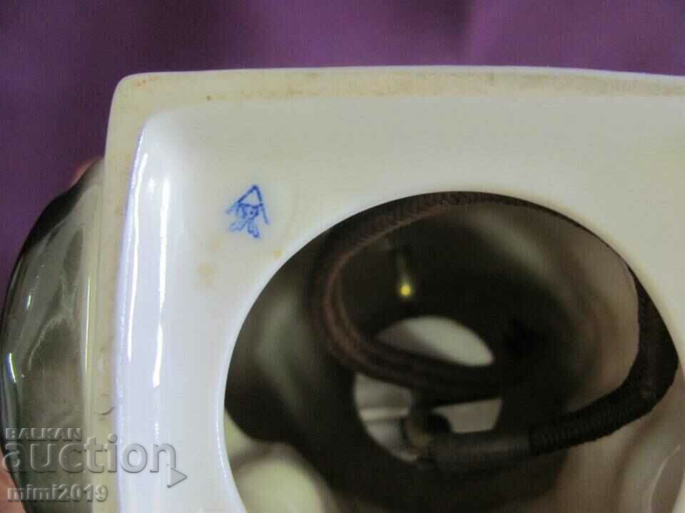 19th century Porcelain Lamp - Owl - 5 19th century Porcelain Lamp - Owl - 5