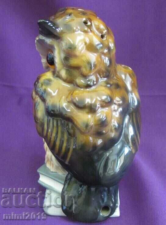 19th century Porcelain Lamp - Owl - 6 19th century Porcelain Lamp - Owl - 6