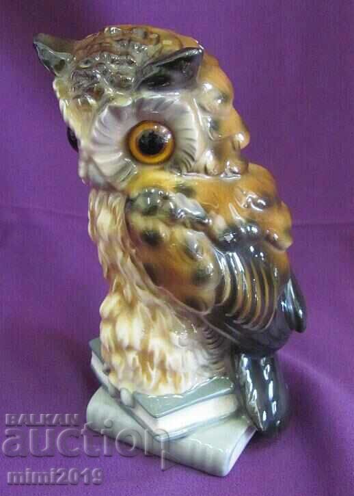 19th century Porcelain Lamp - Owl - 7 19th century Porcelain Lamp - Owl - 7