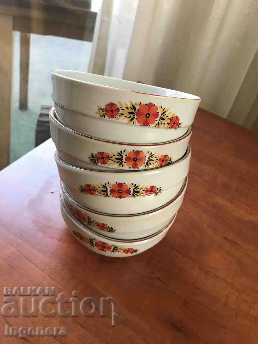 BULGARIA PORCELAIN BOWL PANICA BOWL-5 PCS. with price 21.00 BGN | € 10.74