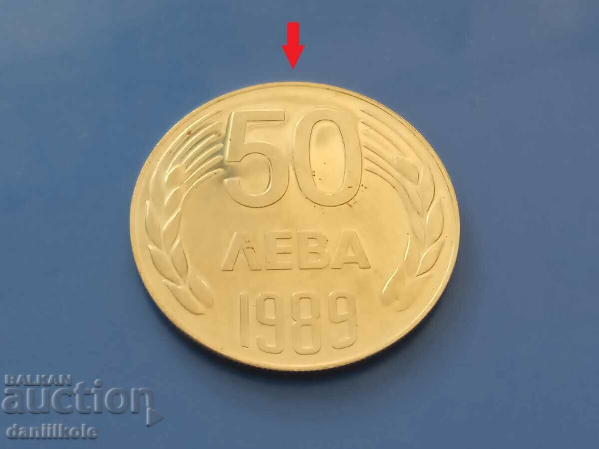 *$*Y*$* 50 BGN 1989 EROARE DE CURIOSITATE - ROTAT - RRR *$*Y*$* - 5 *$*Y*$* 50 BGN 1989 EROARE DE CURIOSITATE - ROTAT - RRR *$*Y*$* - 5