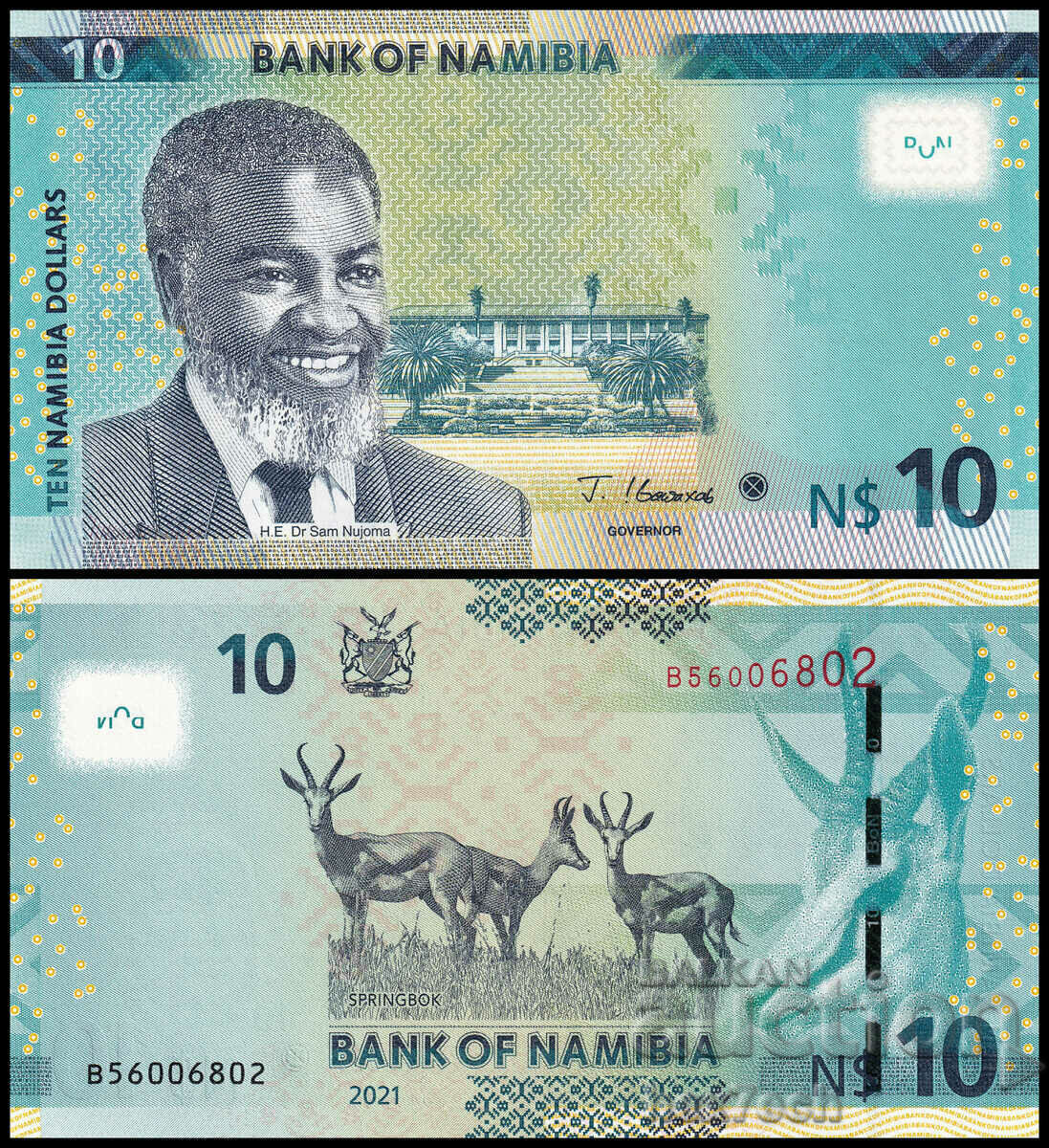 ❤️ ⭐ Namibia 2021 $10 UNC New ⭐ ❤️