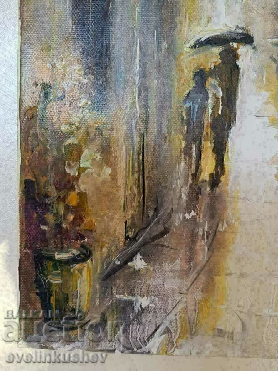 Auction Oil painting "Spontaneous rain" Georgi Yordanov Auction Oil painting "Spontaneous rain" Georgi Yordanov