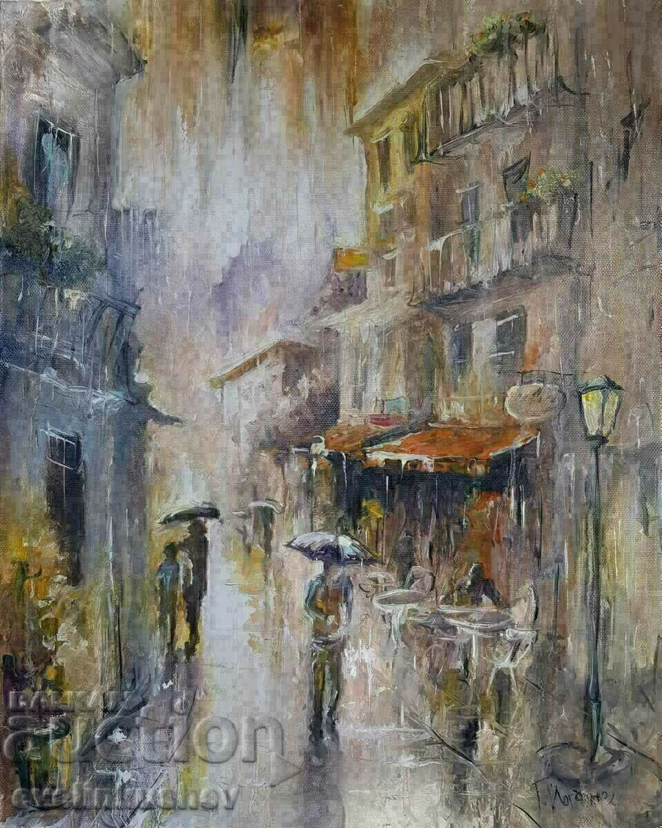 Oil painting "Spontaneous rain" Georgi Yordanov Oil painting "Spontaneous rain" Georgi Yordanov