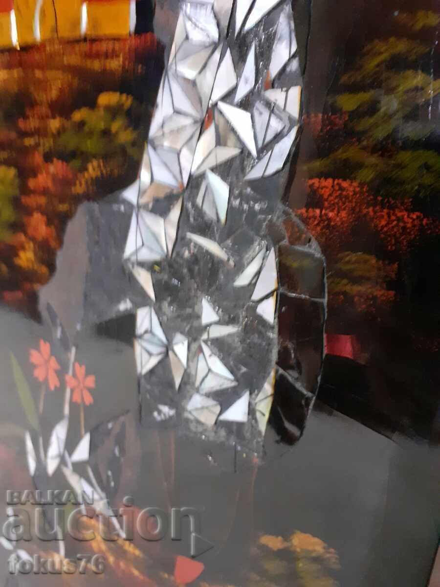 Παράδοση Ένας μοναδικός πίνακας ιαπωνικής λάκας με ένθετο από φίλντισι Παράδοση Ένας μοναδικός πίνακας ιαπωνικής λάκας με ένθετο από φίλντισι