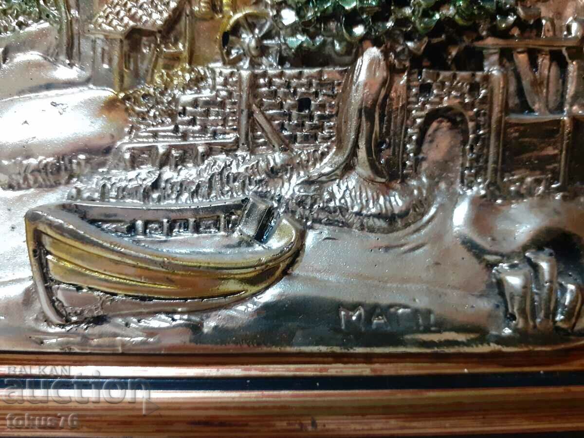 Auction Great Italian painting mirror silver foil Auction Great Italian painting mirror silver foil