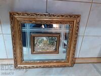 Υπέροχο ασημένιο φύλλο καθρέφτη ιταλικής ζωγραφικής