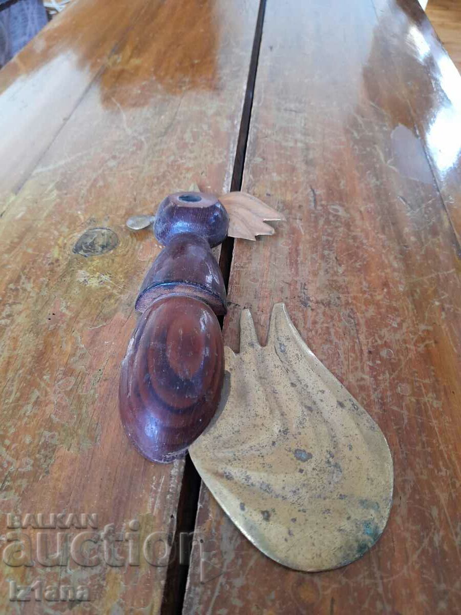 Стара дървена декорация Петел,Петле