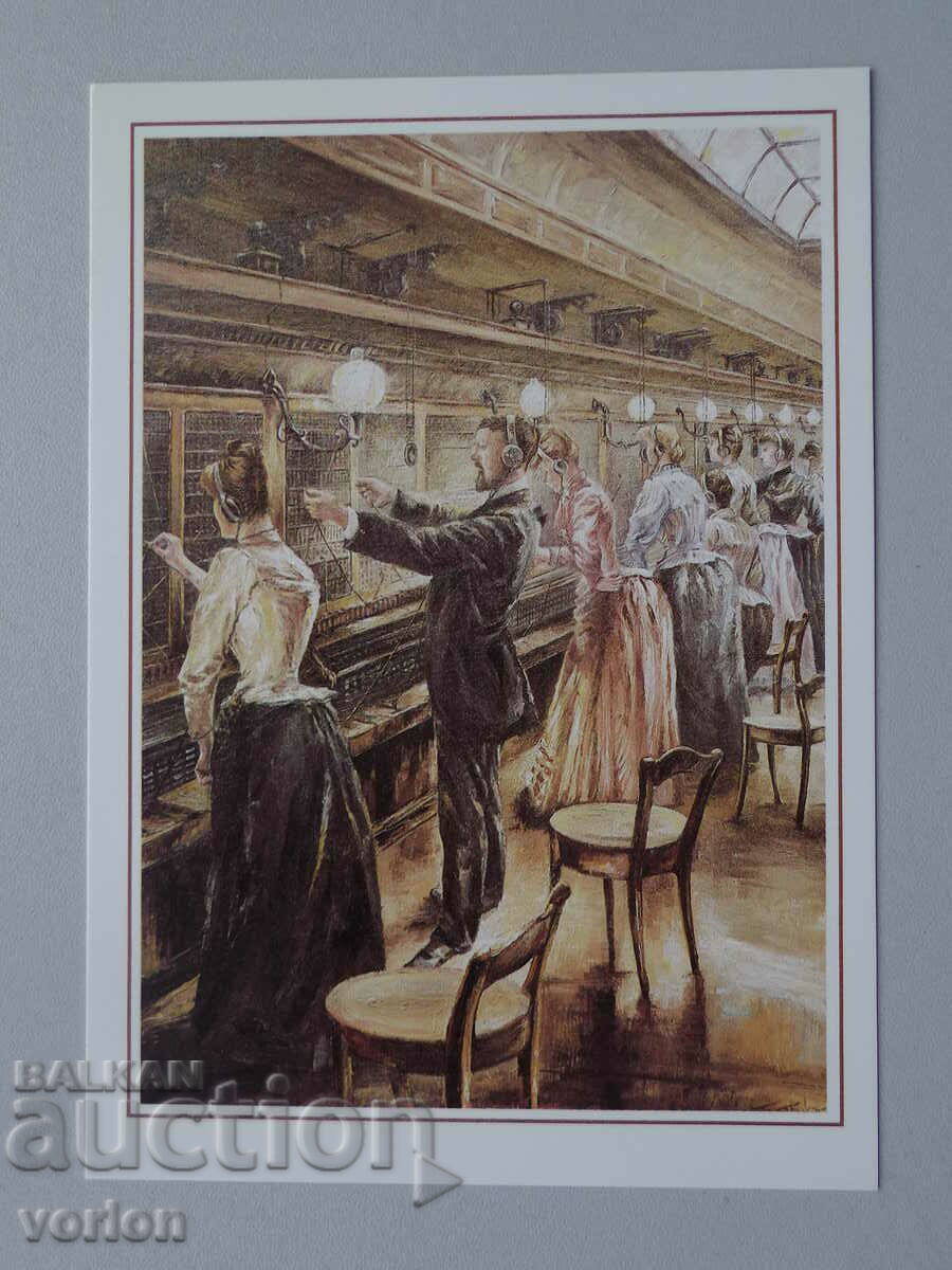 Card Telephone exchange in Berlin approx. 1900 - Germany.