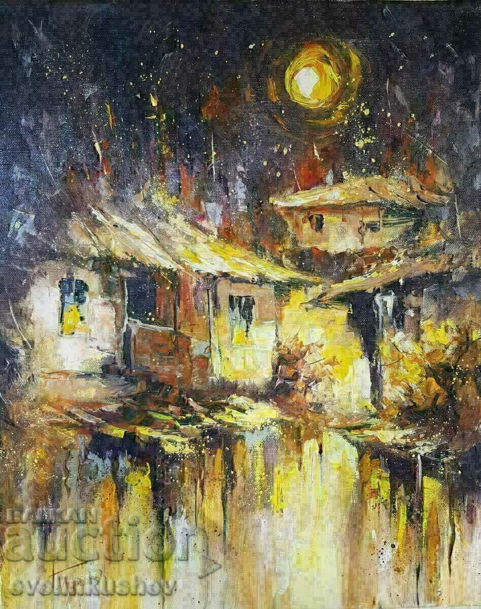 Ελαιογραφία «Πανσέληνος» Γκεόργκι Γιορντάνοφ με τιμή 290.00 BGN | € 148.27 Ελαιογραφία «Πανσέληνος» Γκεόργκι Γιορντάνοφ με τιμή 290.00 BGN | € 148.27