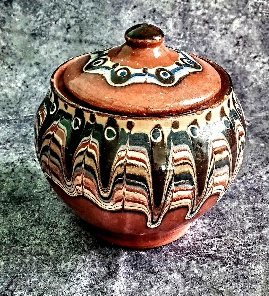 Sugar bowl Trojan pottery