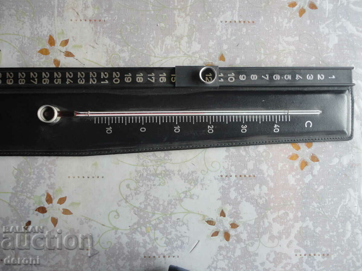 Auction Unique German branded thermometer with calendar Auction Unique German branded thermometer with calendar
