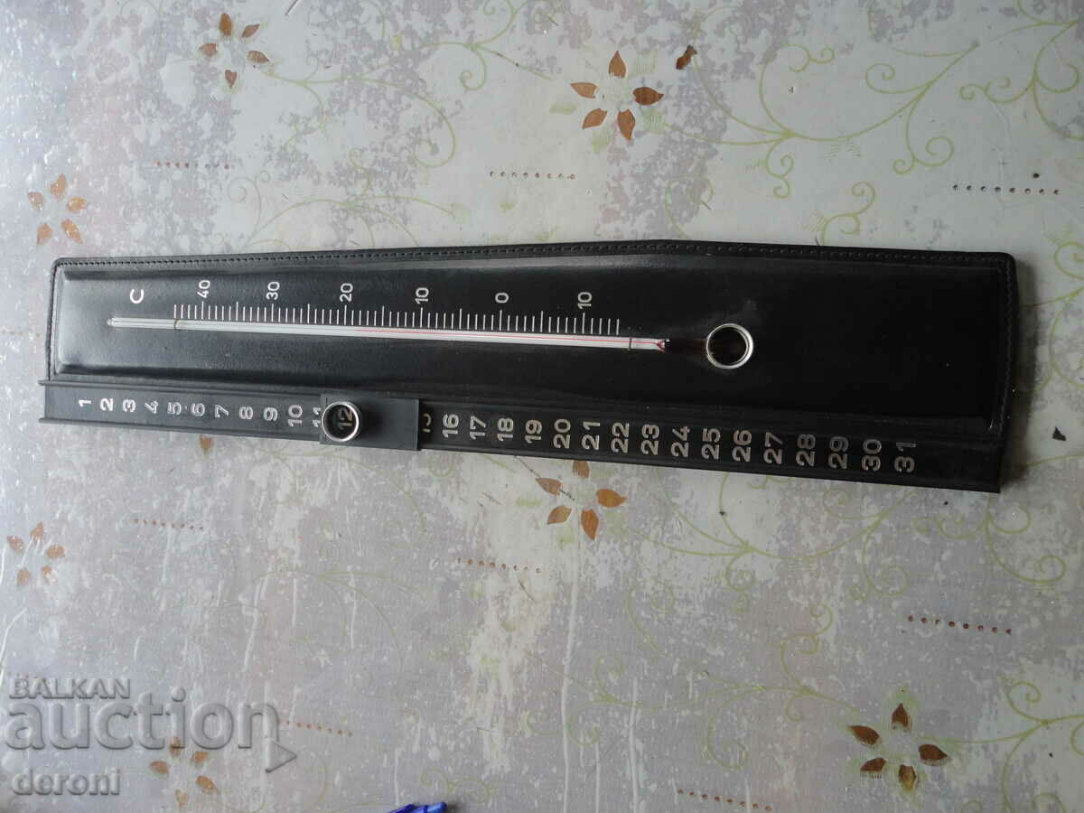 Уникален немски  марков термометър с календар