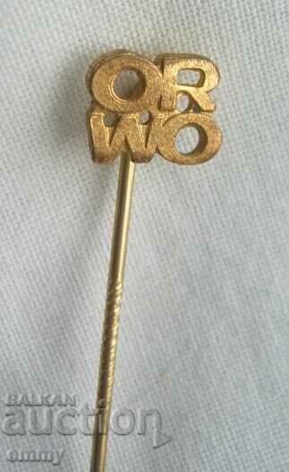 ORWO badge - film and photo film production, GDR with price 1.50 BGN | € 0.77 ORWO badge - film and photo film production, GDR with price 1.50 BGN | € 0.77