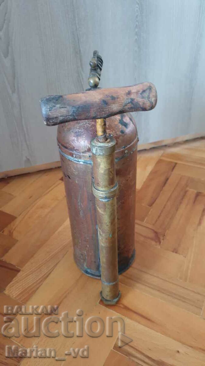Delivery of Old French Copper Fire Extinguisher Delivery of Old French Copper Fire Extinguisher