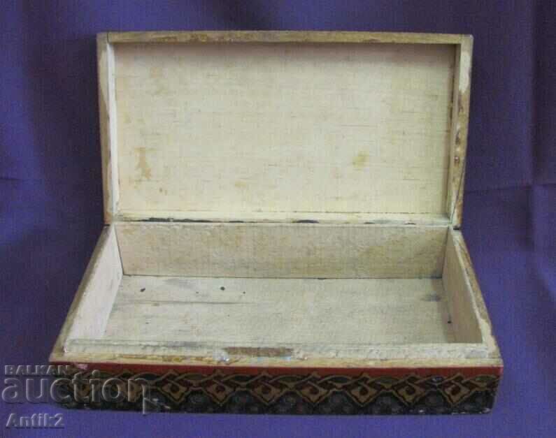 Cutie de bijuterii din lemn foarte veche - 5