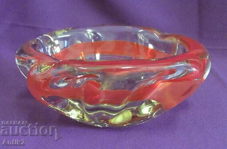 Vintich Solid Ashtray Crystal Glass - 5 Vintich Solid Ashtray Crystal Glass - 5