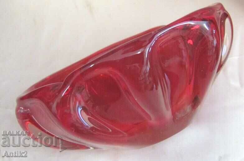 Δημοπρασία Κρυστάλλινο γυαλί στερεό τασάκι Vintich Δημοπρασία Κρυστάλλινο γυαλί στερεό τασάκι Vintich