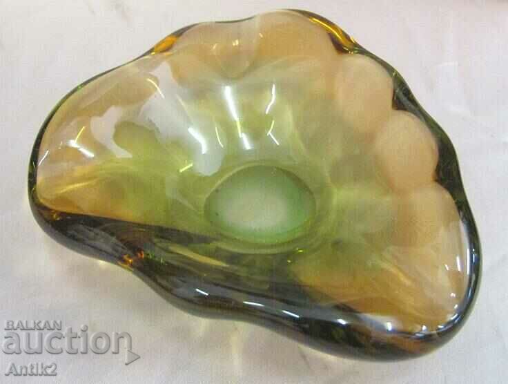 Vintich Murano Crystal Glass Decorative Bowl - 5 Vintich Murano Crystal Glass Decorative Bowl - 5