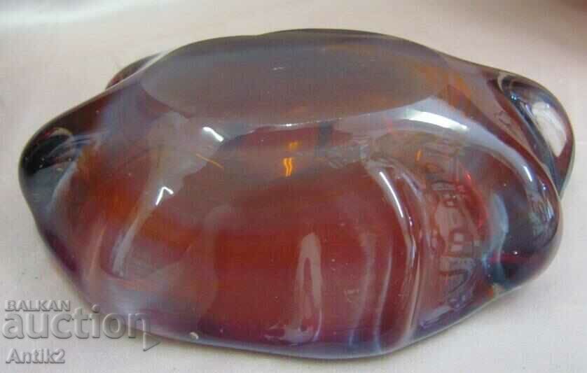 Vintich Solid Ashtray Crystal Glass - 5 Vintich Solid Ashtray Crystal Glass - 5