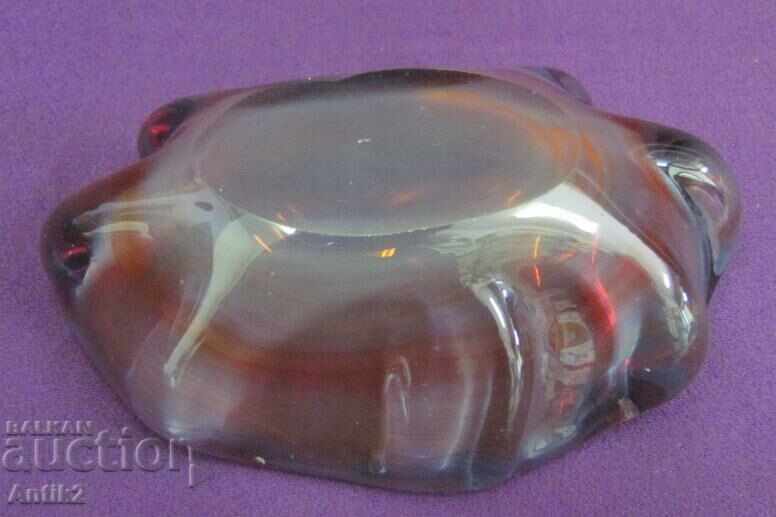 Vintich Solid Ashtray Crystal Glass - 6 Vintich Solid Ashtray Crystal Glass - 6