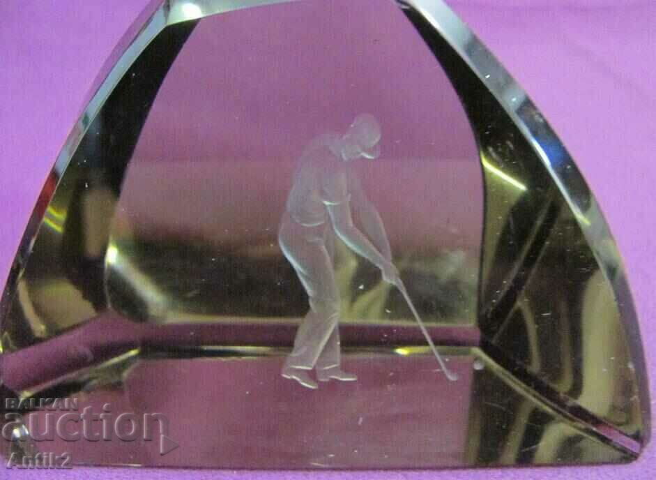 Vintich Crystal Paperweight for Desk - Golf with price 40.00 BGN | € 20.45