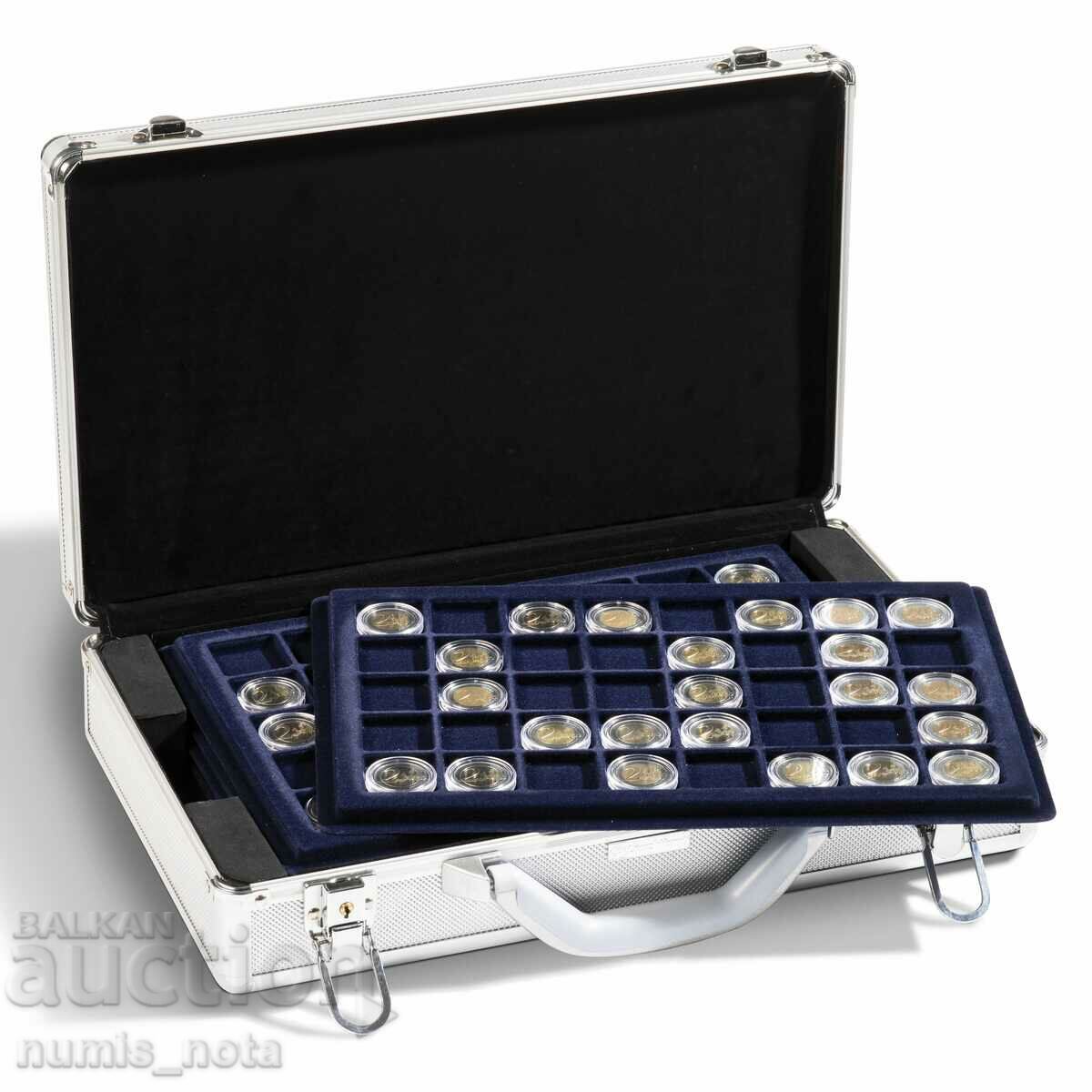 Aluminum suitcases with 6 trays for 240 €2 coins - LEUCHTT