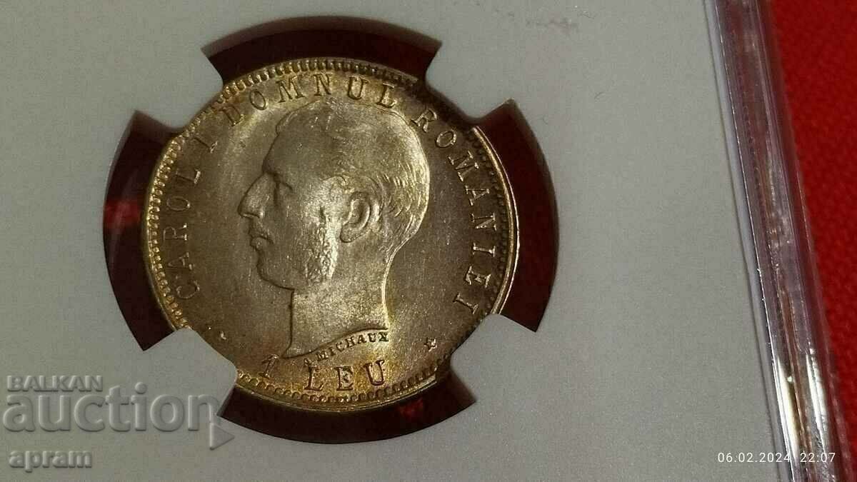 1 лея 1906г.Румъния MS64 - 6 1 лея 1906г.Румъния MS64 - 6