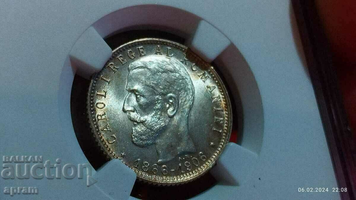 1 lei 1906. Romania MS64 - 7