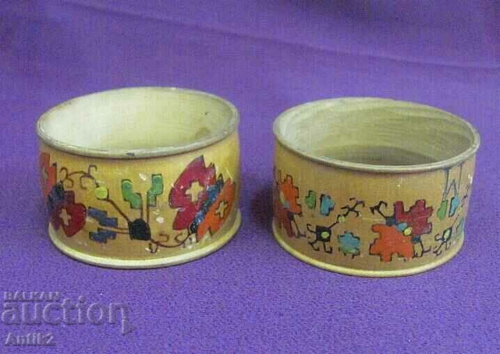 Livrarea Suport pentru șervețele din lemn secolul al XIX-lea - Inele pentru șervețele 2 buc.