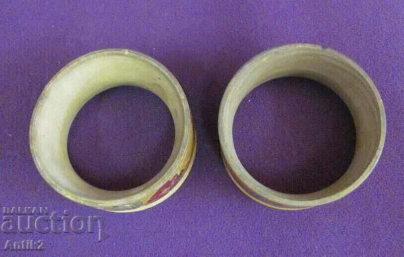 Suport pentru șervețele din lemn secolul al XIX-lea - Inele pentru șervețele 2 buc. - 7