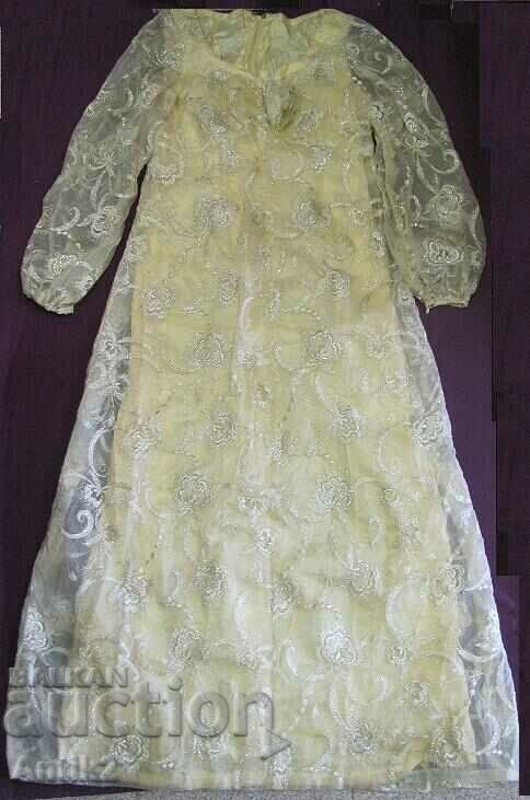 Rochie de damă formală vintage anilor 40 din dantelă