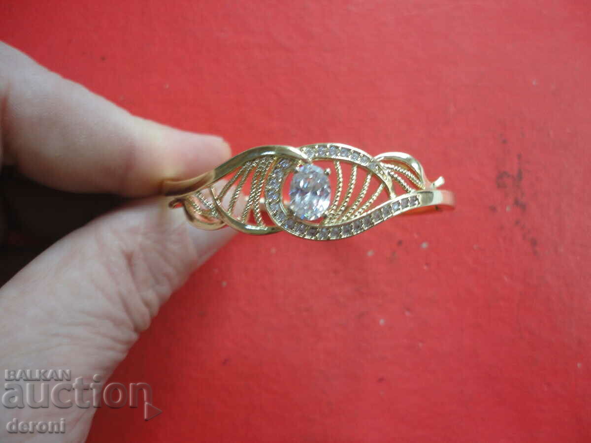 Gold-plated bracelet with Xuping stones - 7