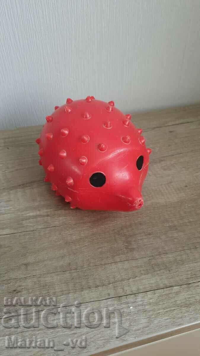 Old social plastic toy hedgehog