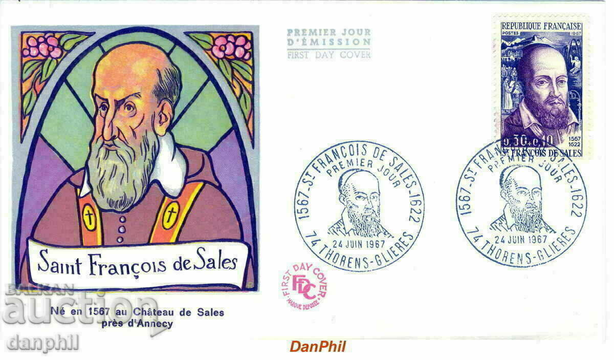 France - 1967 PPD/FDC- 24.06.1967 Saint Francois (1567-1622)