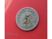 Germany-5 Pfennig 1888 J-Hamburg