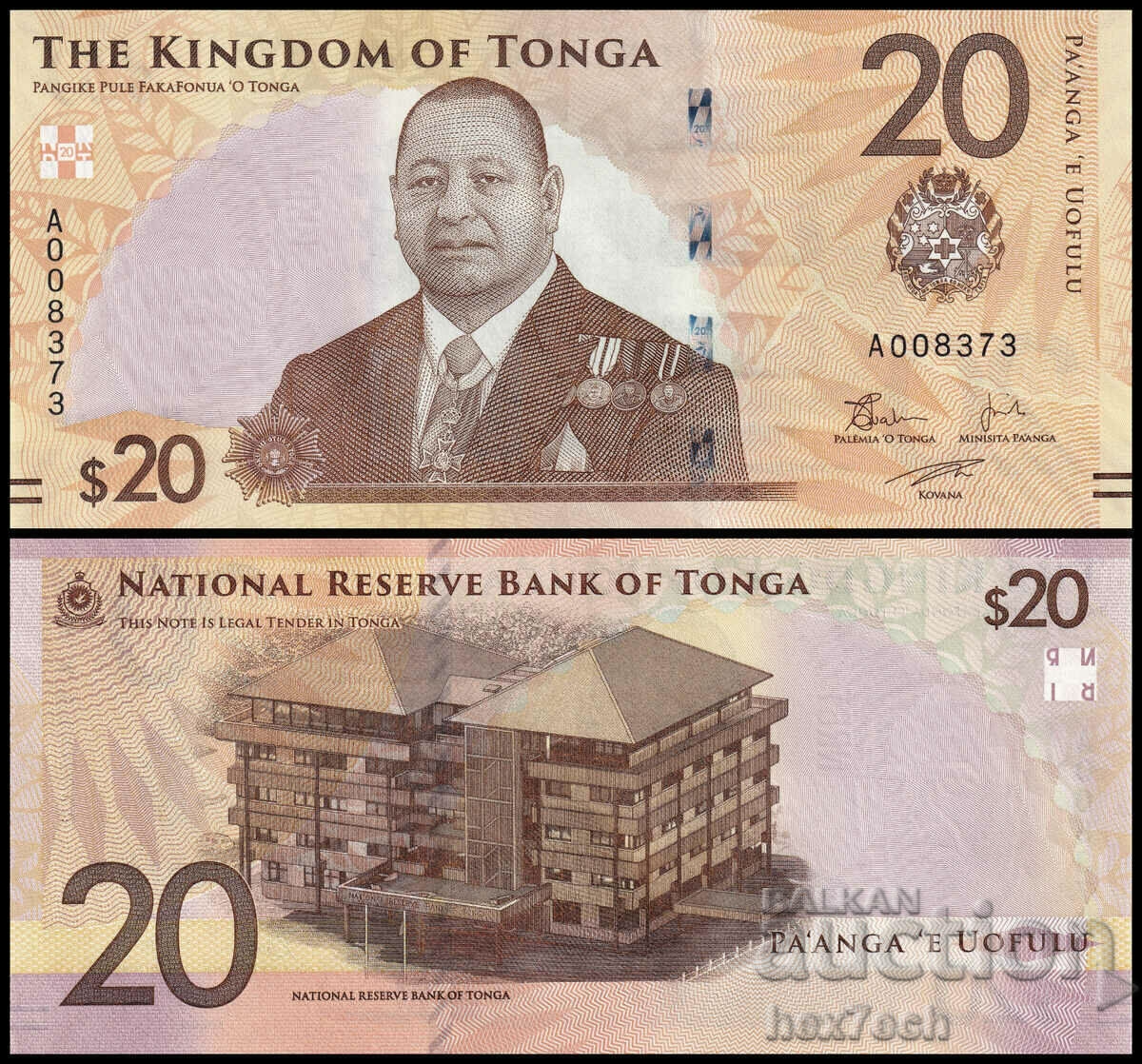 ❤️ ⭐ Tonga 2023 20 paanga UNC nou ⭐ ❤️