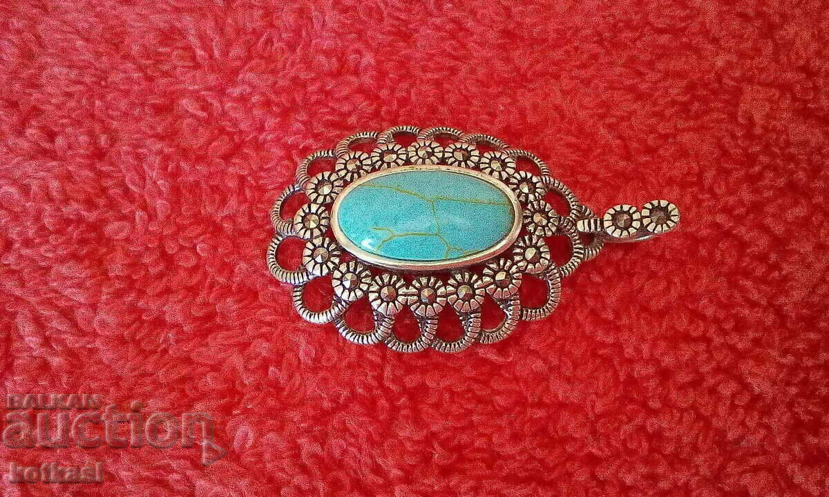 Old silver 925 pendant semi-precious stones markings - 5 Old silver 925 pendant semi-precious stones markings - 5