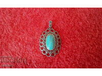 Παλιά μενταγιόν από ημιπολύτιμους λίθους από ασήμι 925